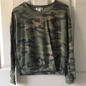 White Fawn Camo Sweater